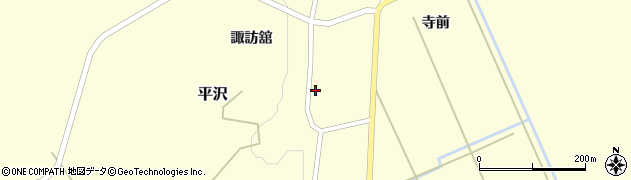 宮城県刈田郡蔵王町平沢諏訪舘10周辺の地図