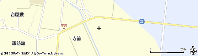 宮城県蔵王町（刈田郡）平沢（窪田）周辺の地図