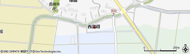 宮城県岩沼市長岡（西富得）周辺の地図