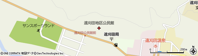 遠刈田地区公民館周辺の地図