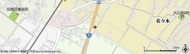 新潟県村上市佐々木873周辺の地図