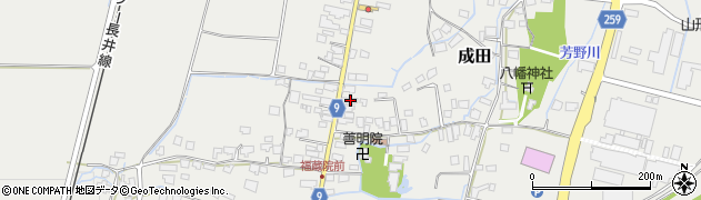 山形県長井市成田1540周辺の地図