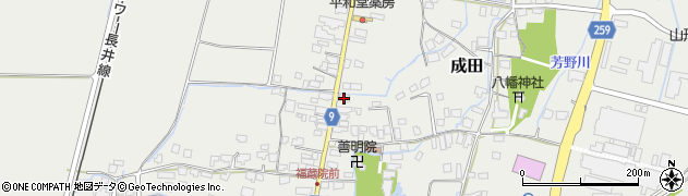 山形県長井市成田1539周辺の地図