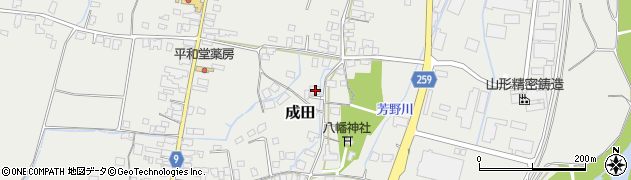 山形県長井市成田1587周辺の地図