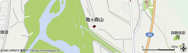 亀ケ森山周辺の地図