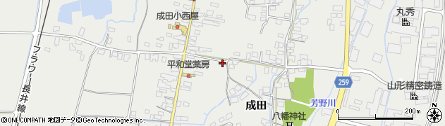 山形県長井市成田1612周辺の地図