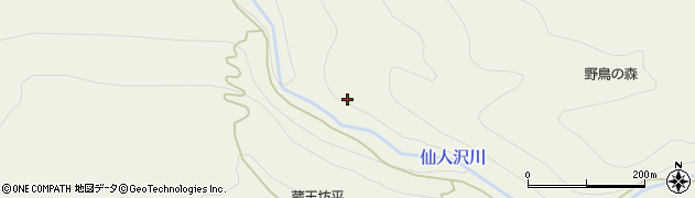 仙人沢川周辺の地図