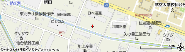 日本通運株式会社仙南支店　業務課・営業センター周辺の地図