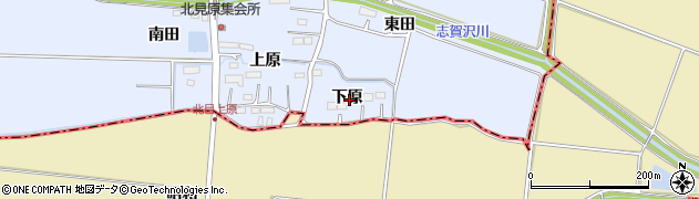 宮城県名取市愛島北目下原周辺の地図