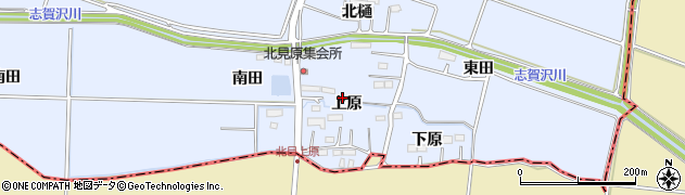 宮城県名取市愛島北目（上原）周辺の地図