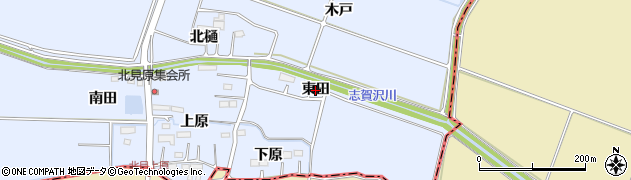 宮城県名取市愛島北目（東田）周辺の地図