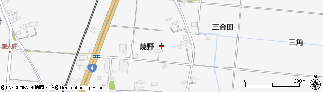 宮城県名取市本郷（焼野）周辺の地図