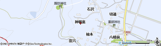宮城県名取市愛島北目神明裏周辺の地図