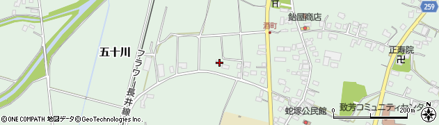 山形県長井市五十川969周辺の地図