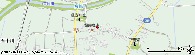 山形県長井市五十川1428周辺の地図