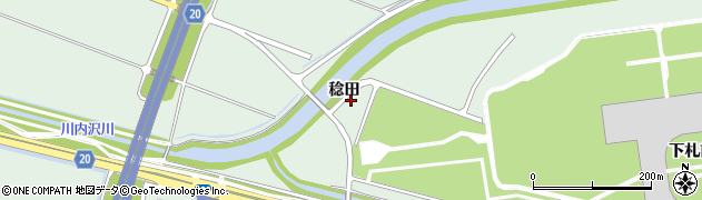 宮城県名取市植松（稔田）周辺の地図
