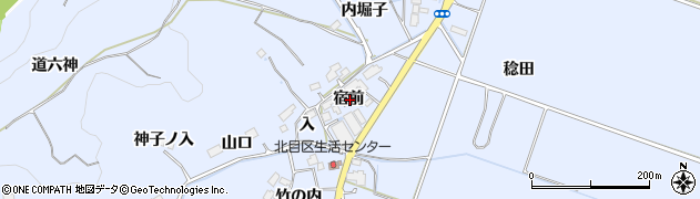 宮城県名取市愛島北目宿前周辺の地図