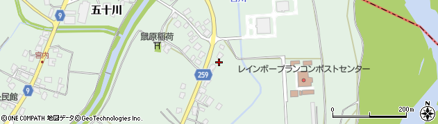 山形県長井市五十川2140周辺の地図