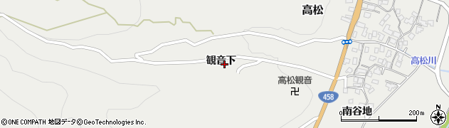 山形県上山市高松観音下1533-2周辺の地図