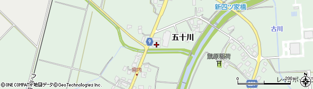 山形県長井市五十川5888周辺の地図