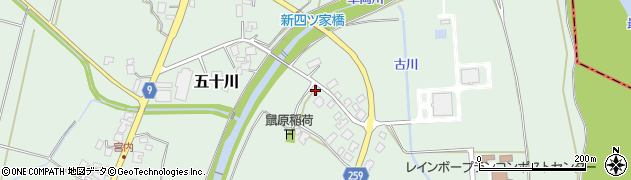 山形県長井市五十川2104周辺の地図
