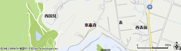 宮城県名取市愛島笠島（東高森）周辺の地図