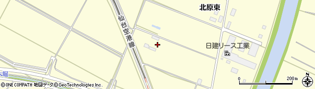 宮城県名取市下増田北原東157周辺の地図