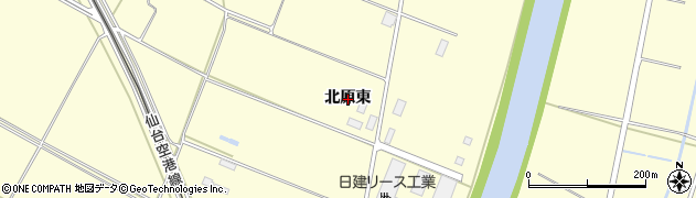 宮城県名取市下増田北原東周辺の地図