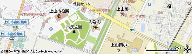 上山市役所　南児童センター周辺の地図