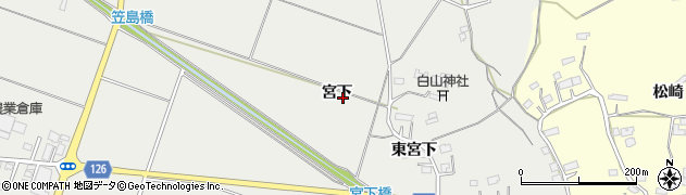 宮城県名取市愛島笠島宮下周辺の地図