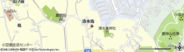 宮城県名取市愛島小豆島（清水坂）周辺の地図