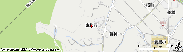 宮城県名取市愛島笠島東北沢周辺の地図