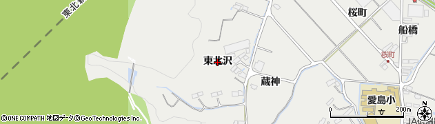 宮城県名取市愛島笠島（東北沢）周辺の地図
