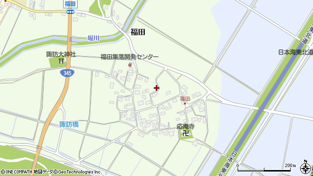 〒959-3437 新潟県村上市福田の地図