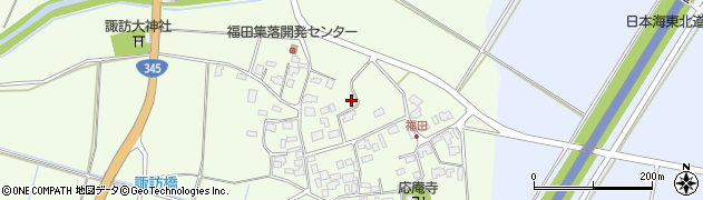 新潟県村上市福田周辺の地図