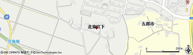 宮城県名取市愛島笠島北東宮下周辺の地図