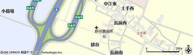宮城県名取市下増田耕谷周辺の地図