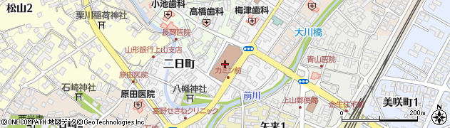 上山市立図書館周辺の地図