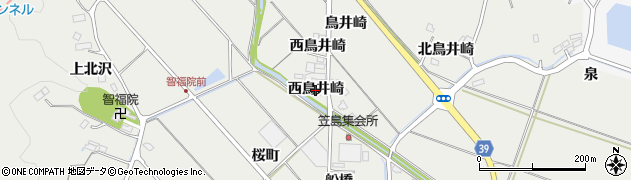 宮城県名取市愛島笠島（西鳥井崎）周辺の地図