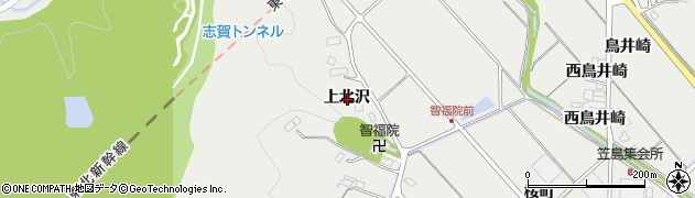宮城県名取市愛島笠島上北沢周辺の地図
