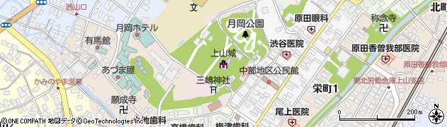 上山城かかし茶屋周辺の地図