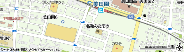 宮城県名取市美田園周辺の地図