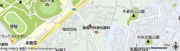 宮城県名取市箱塚周辺の地図