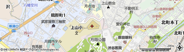 上山市立　上山児童館周辺の地図