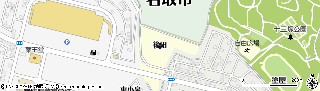 宮城県名取市愛島小豆島（後田）周辺の地図