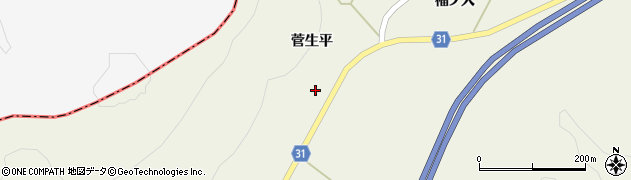 宮城県柴田郡村田町菅生平141周辺の地図
