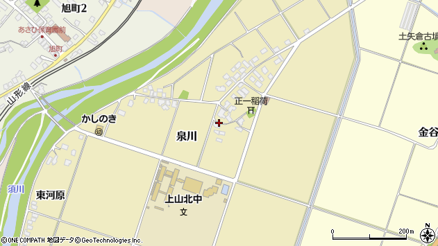 〒999-3105 山形県上山市泉川の地図