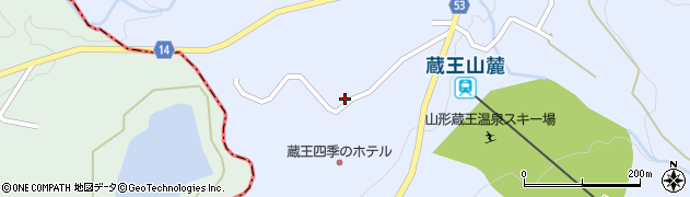 山形県山形市蔵王温泉1118周辺の地図