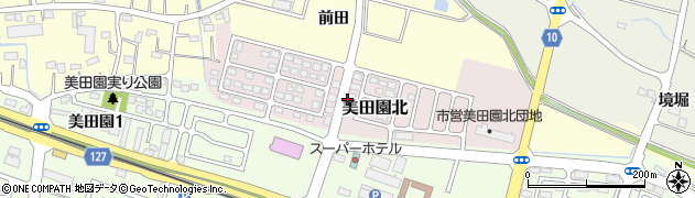 宮城県名取市美田園北周辺の地図