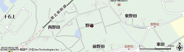 宮城県名取市愛島塩手野田周辺の地図